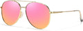 TJUTR Tangle Free Aviator Sunglasses for Women Men, Polarized UV400 Protection Trendy Shades, No-Snag Metal Frame Glasses