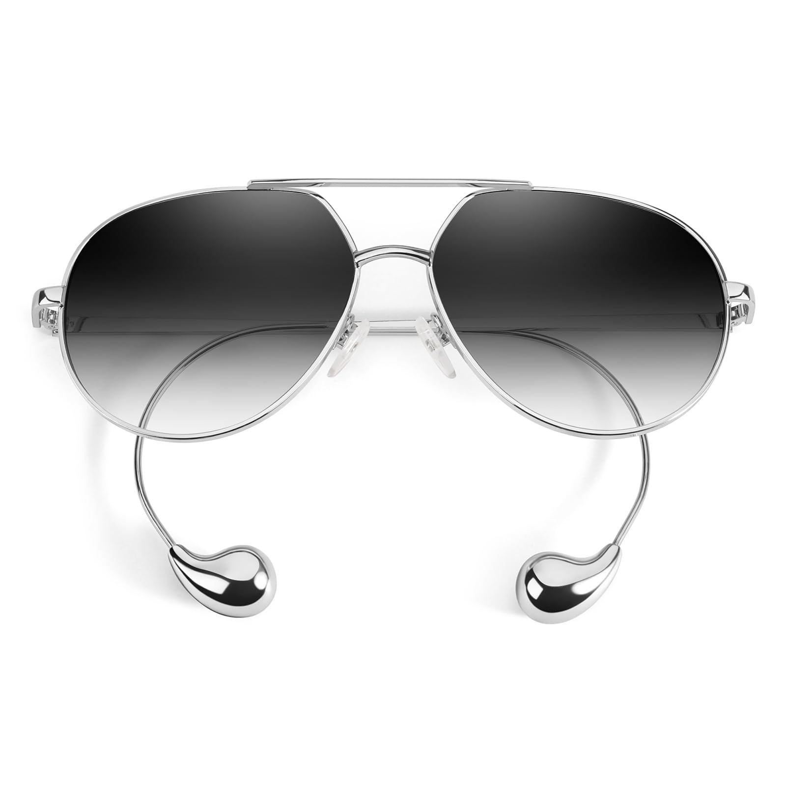 TJUTR Oversized Aviator Sunglasses for Women & Men, Retro Luxury Designer Sunglasses Big Shield Shades with UV Protection