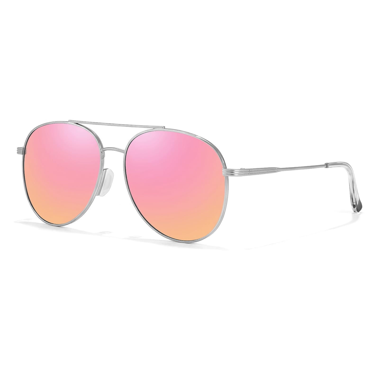 TJUTR Tangle Free Aviator Sunglasses for Women Men, Polarized UV400 Protection Trendy Shades, No-Snag Metal Frame Glasses