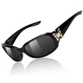 TJUTR Polarized Sunglasses for Women with Wrap Around Butterfly Design, Trendy Jackie-O Style for UV400 Protection