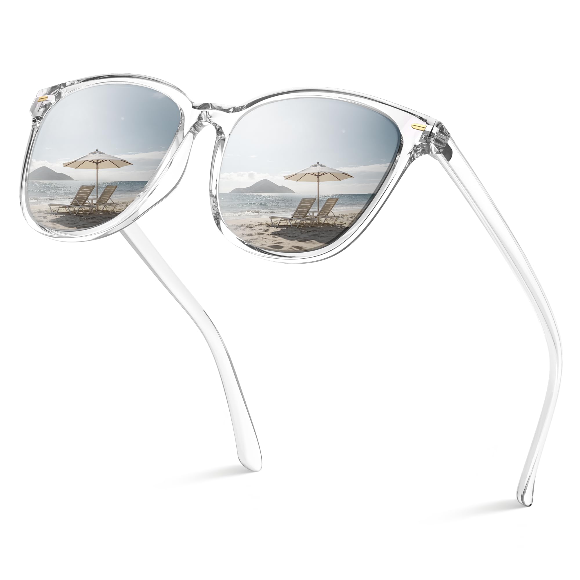 Sunglasses Womens Polarized Sunglasses for Women Men - Mirrored Trendy Shades with UV Protection Sun Glasses