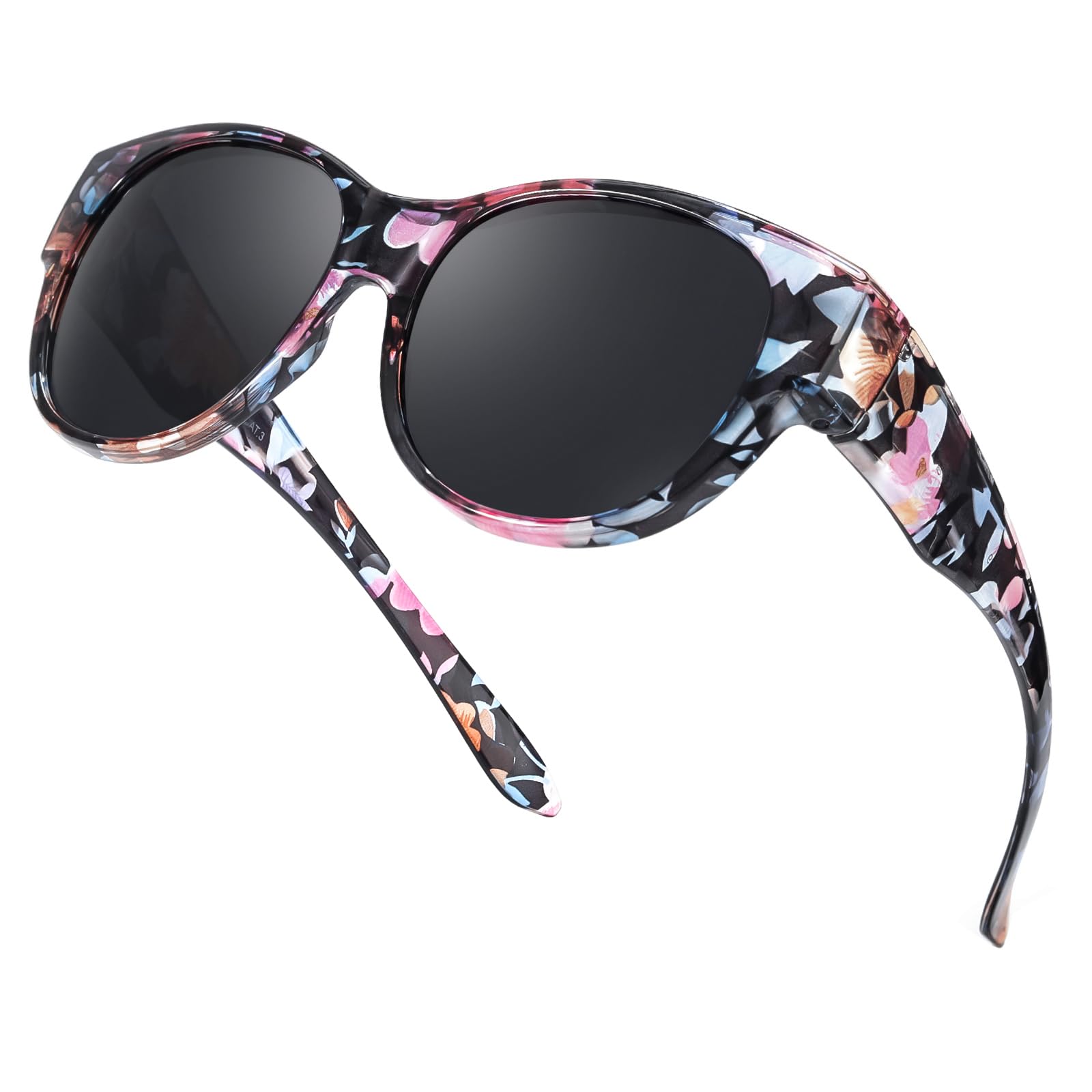 TJUTR Oversized Fit Over Sunglasses for Women Trendy Polarized Sun Glasses Over Prescription Glasses with UV400 Protection