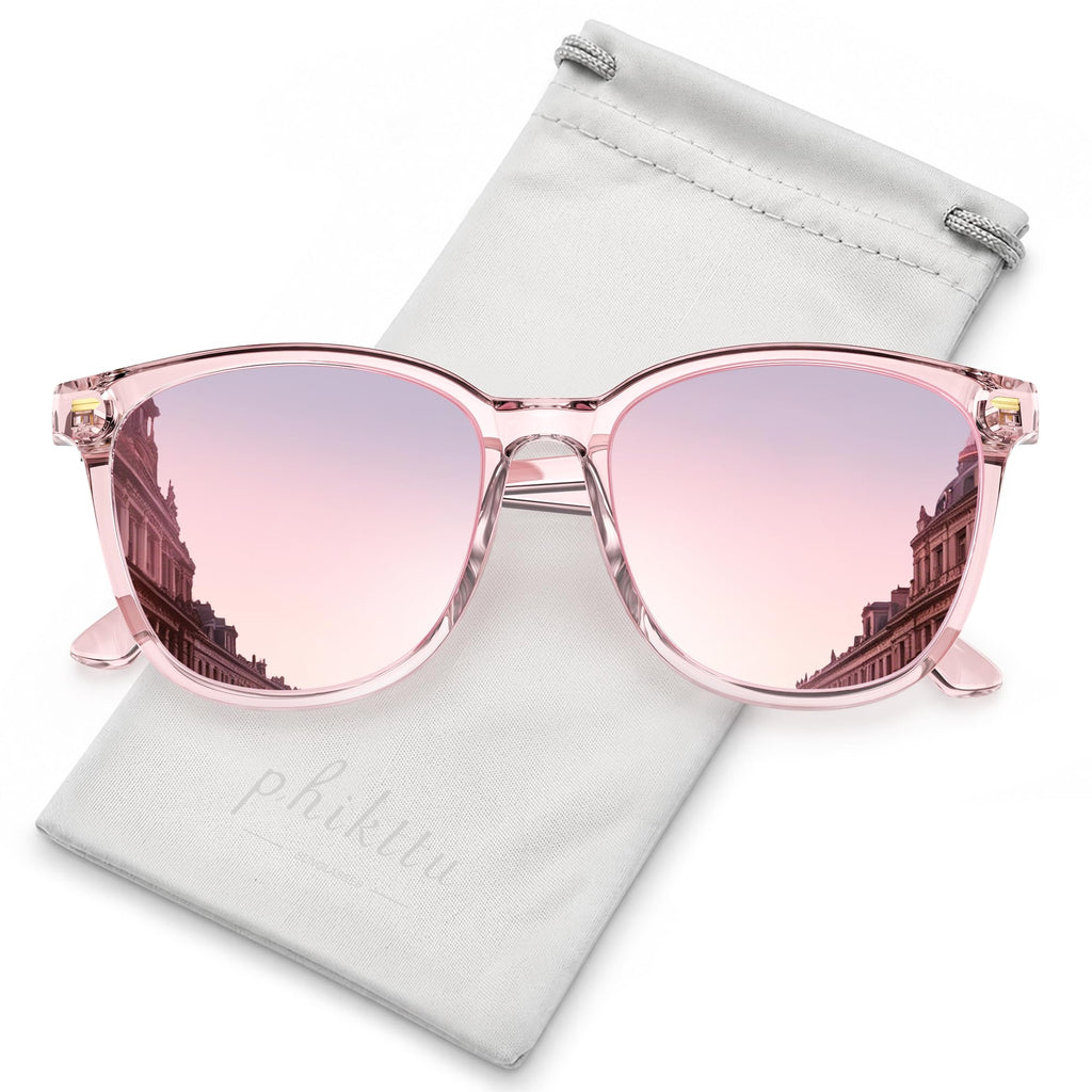 Sunglasses Womens Polarized Sunglasses for Women Men - Mirrored Trendy Shades with UV Protection Sun Glasses